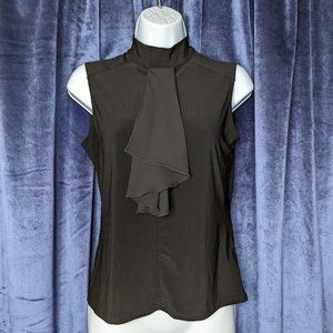 Joseph Ribkoff Sleeveless High Neck With Cascading Ruffle Accent Top, Size 4